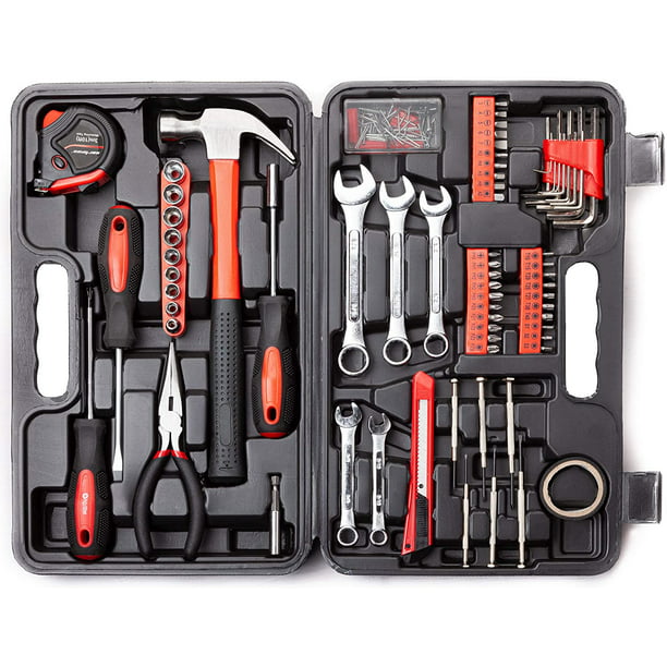 DOUP Tool Box Set Household Mechanics Tools Kit/Home Tool Kit Household Tool Kit Set with Tools Box Case for Men and Women 43-Piece 